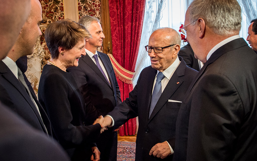 La conseillère fédérale Sommaruga reçoit le président tunisien Béji Caïd Essebsi