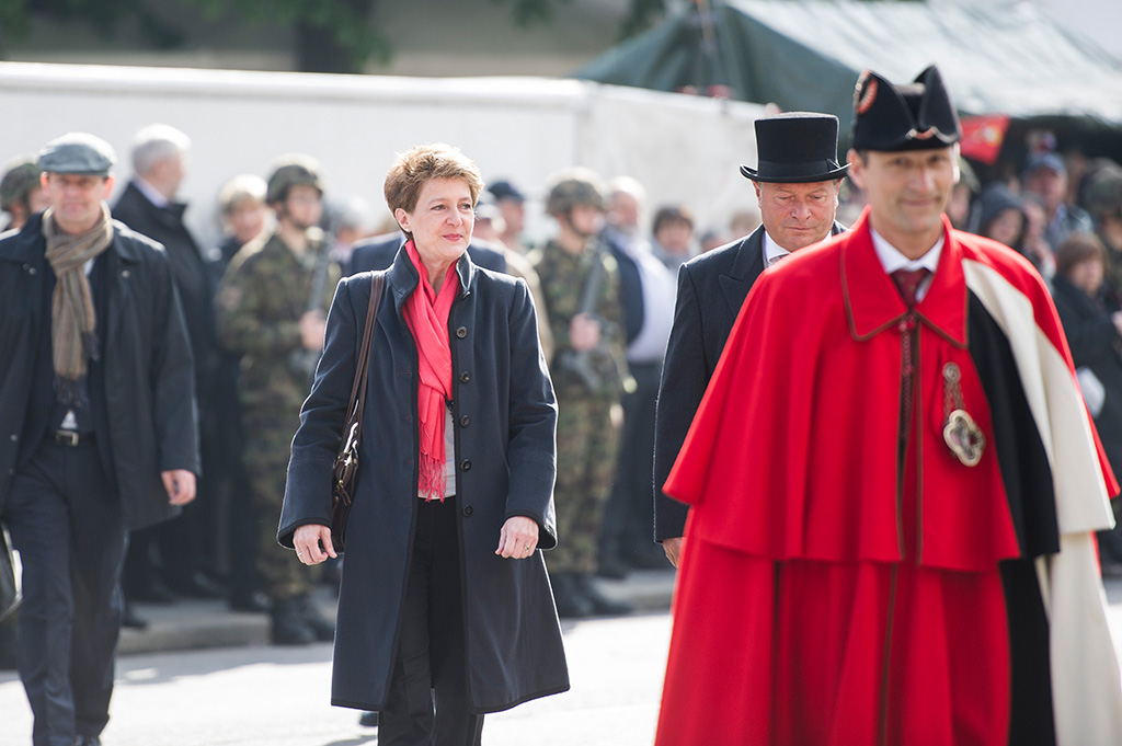 4 mai 2014: en visite à la Landsgemeinde de Glaris (Photo : Keystone)