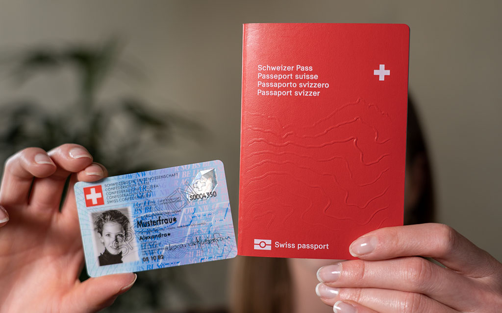 The Swiss passport and the identitiy card