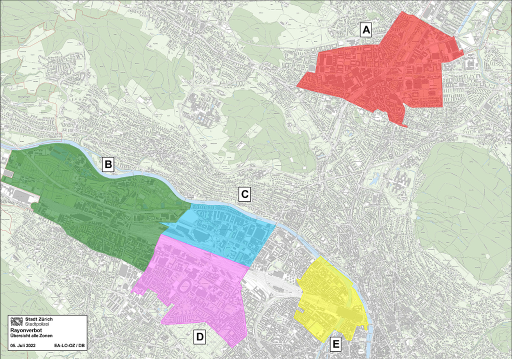 Rayons Zürich Stadt ZH