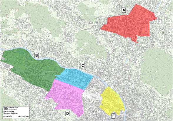 Rayons Zürich Stadt ZH