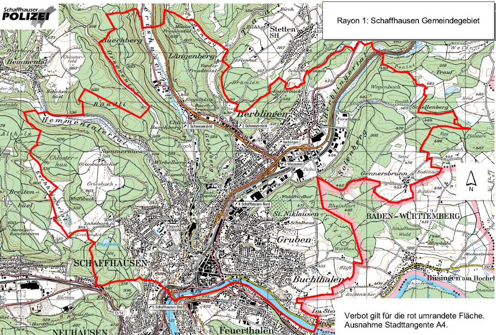 Ganzes Stadtgebiet, Schaffhausen SH